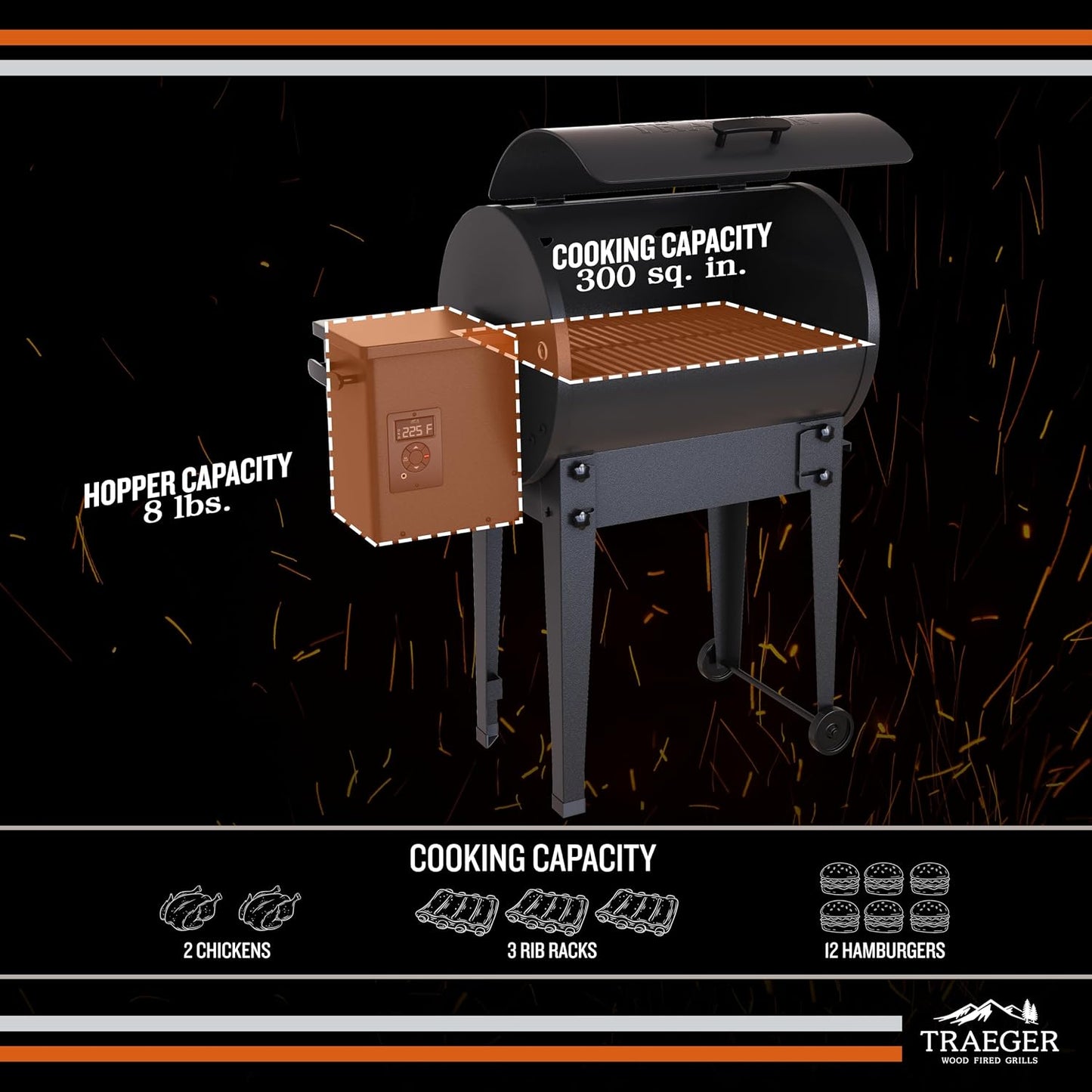 Traeger Tailgater 20 Portable Wood Pellet Grill & Smoker