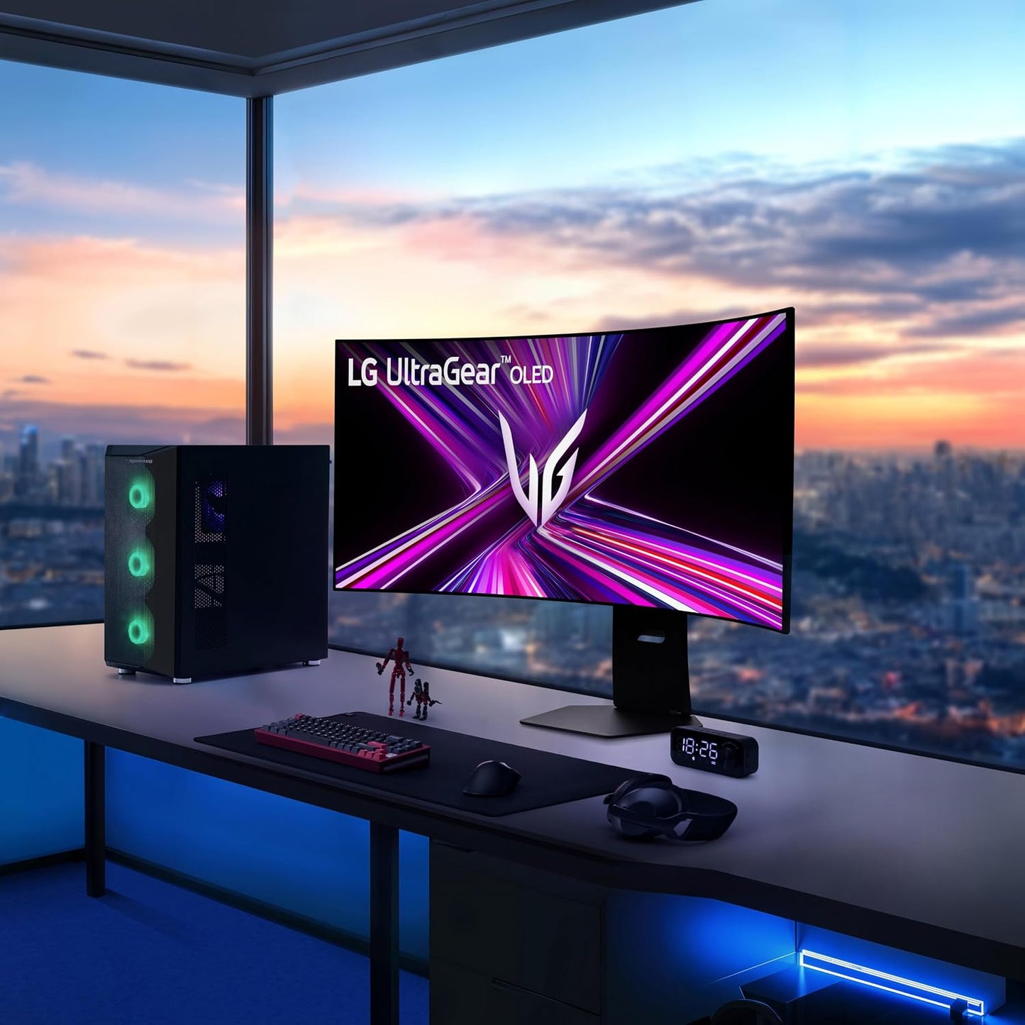 LG UltraGear 45" 5K2K OLED Curved Gaming Monitor, 165Hz