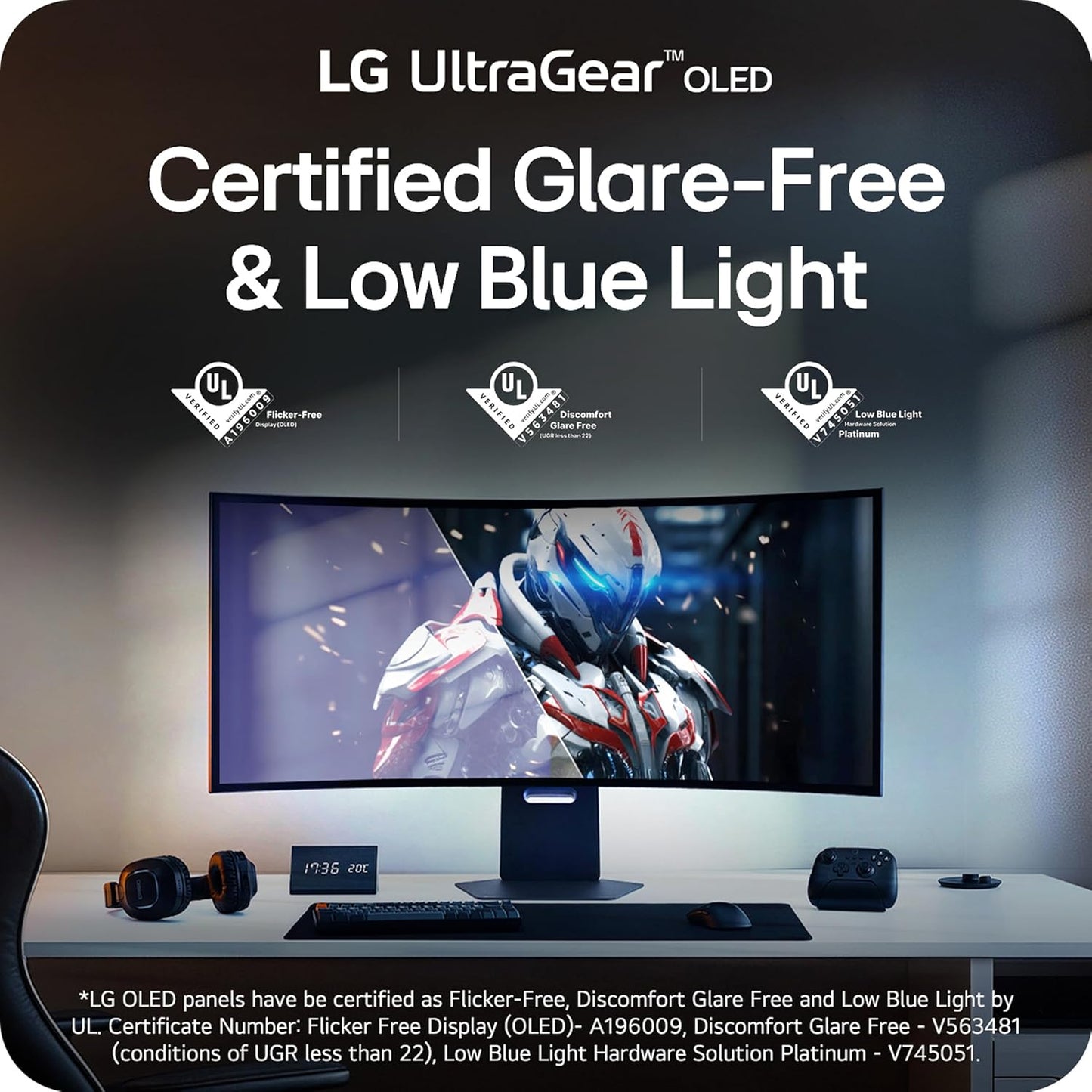 LG UltraGear 45" 5K2K OLED Curved Gaming Monitor, 165Hz