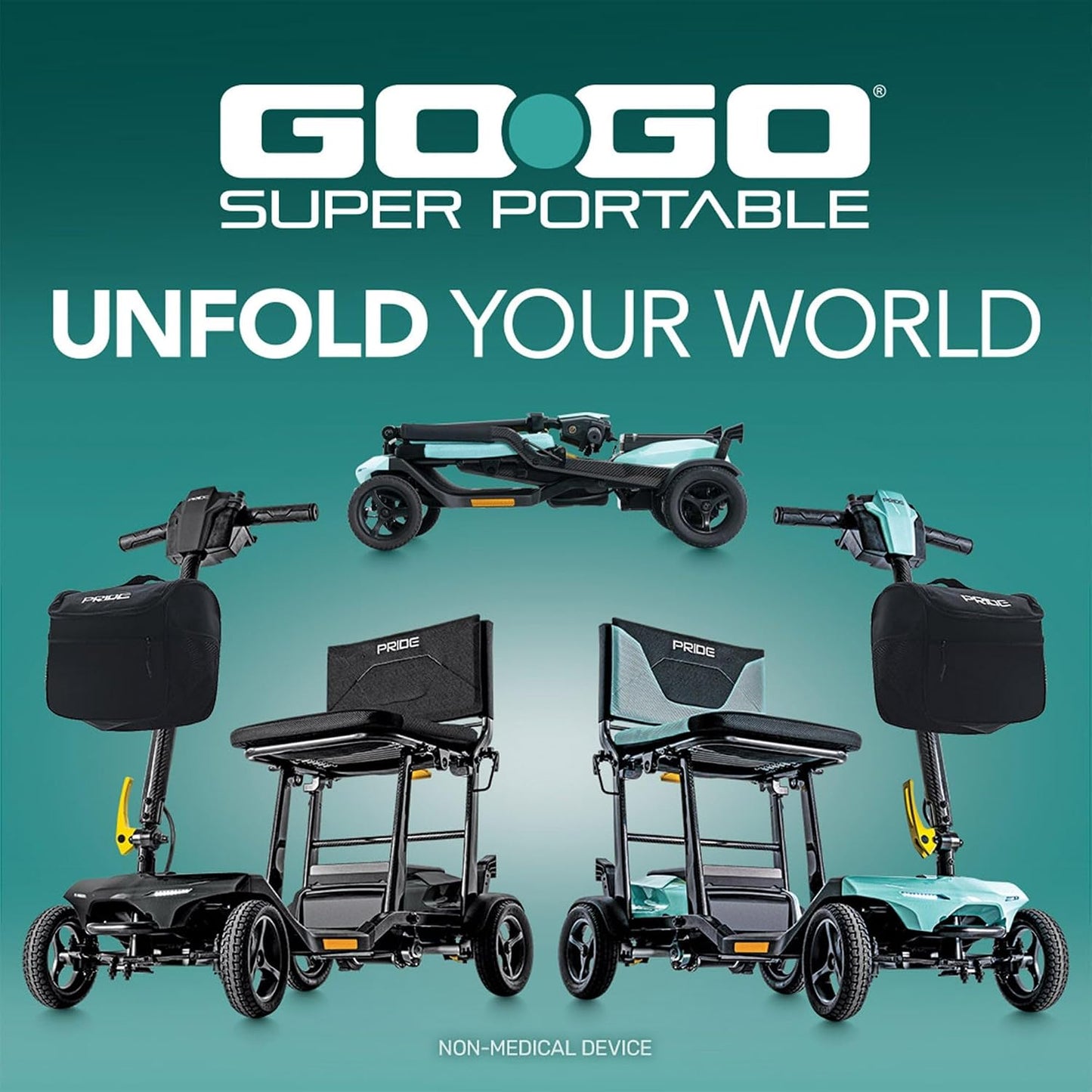 Pride Mobility Go-Go Super Portable Folding Mobility Scooter – Mint