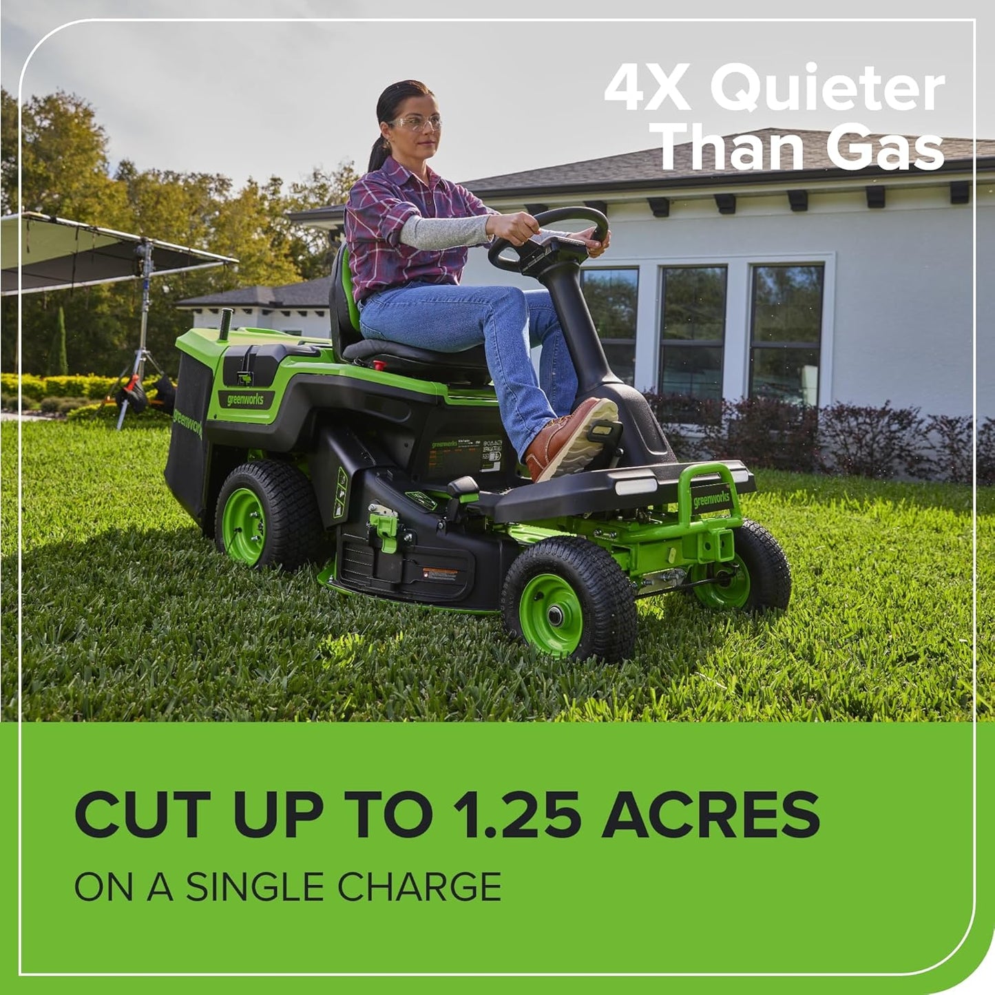 Greenworks 60V 30-Inch Riding Lawn Mower with Batteries & Charger