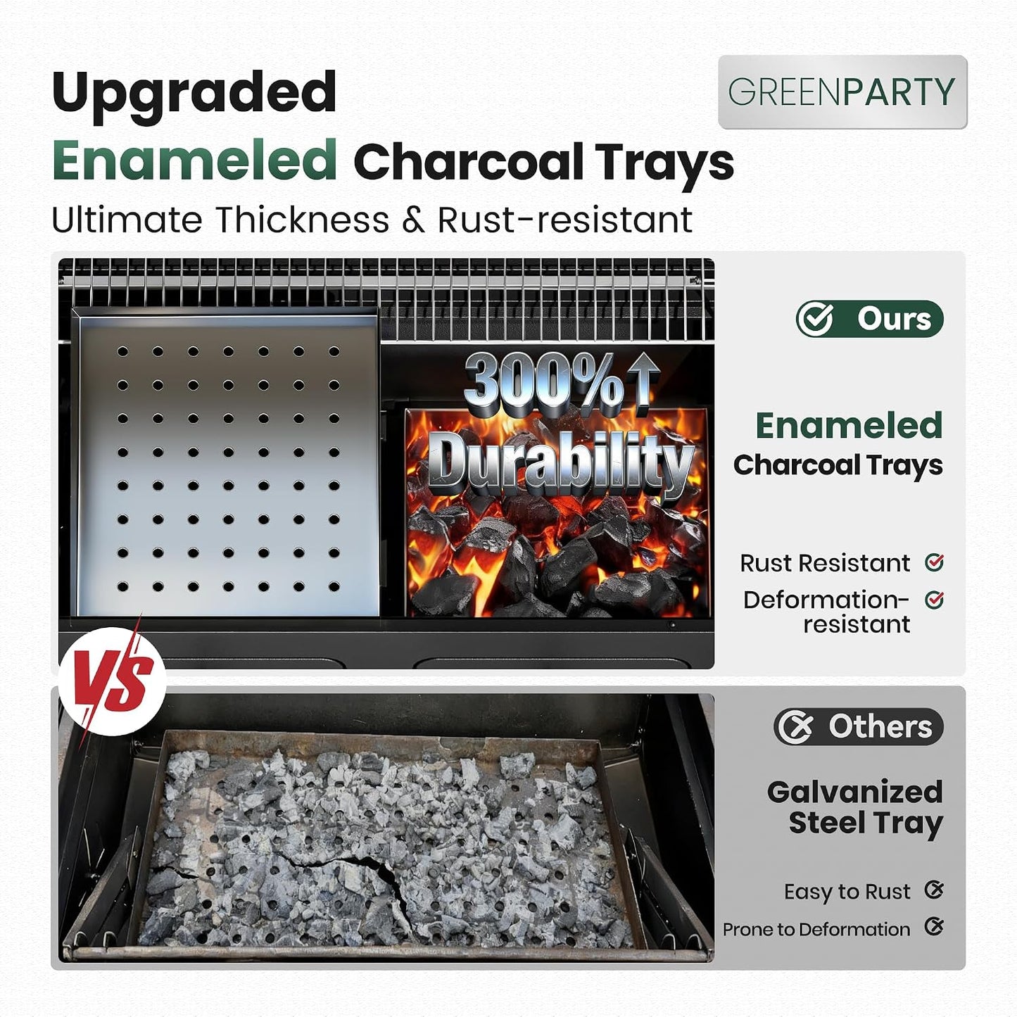 30-Inch Charcoal BBQ Grill and Offset Smoker