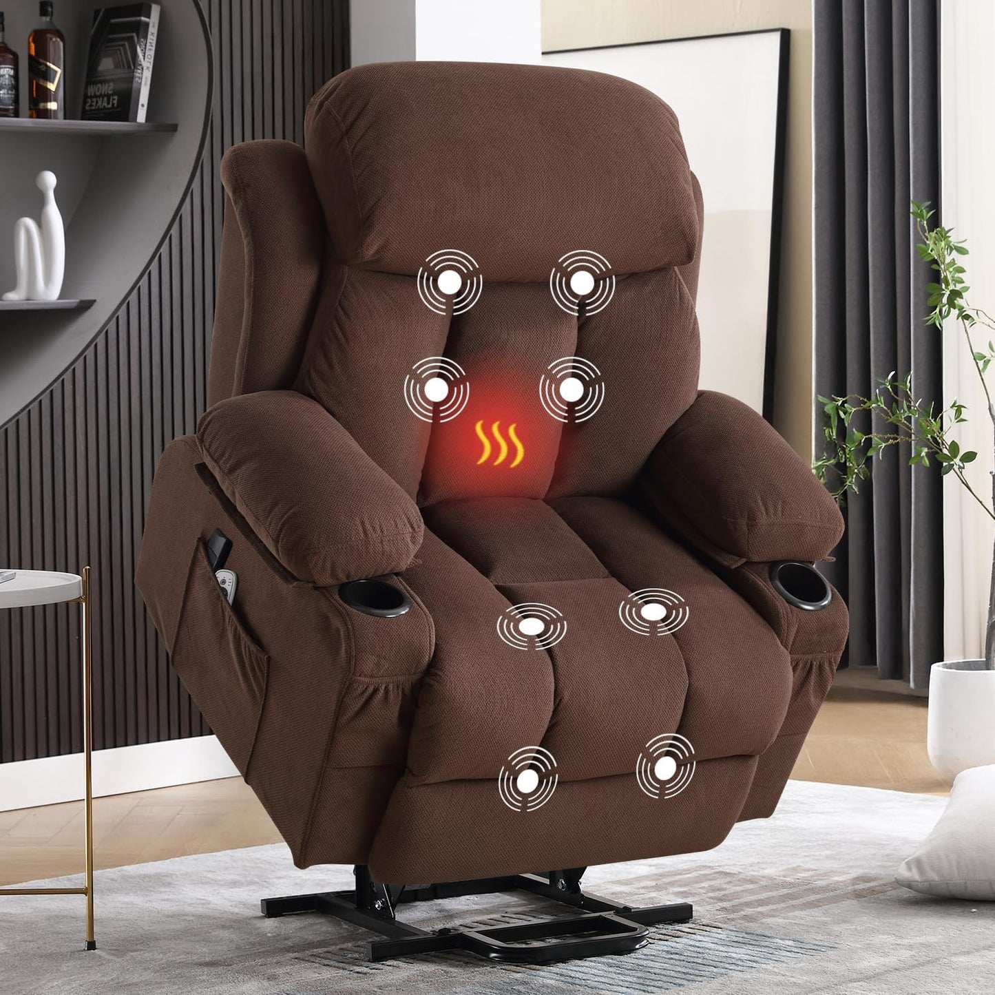 MAHOMICO Power Lift Recliner Chair with Massage & Heat