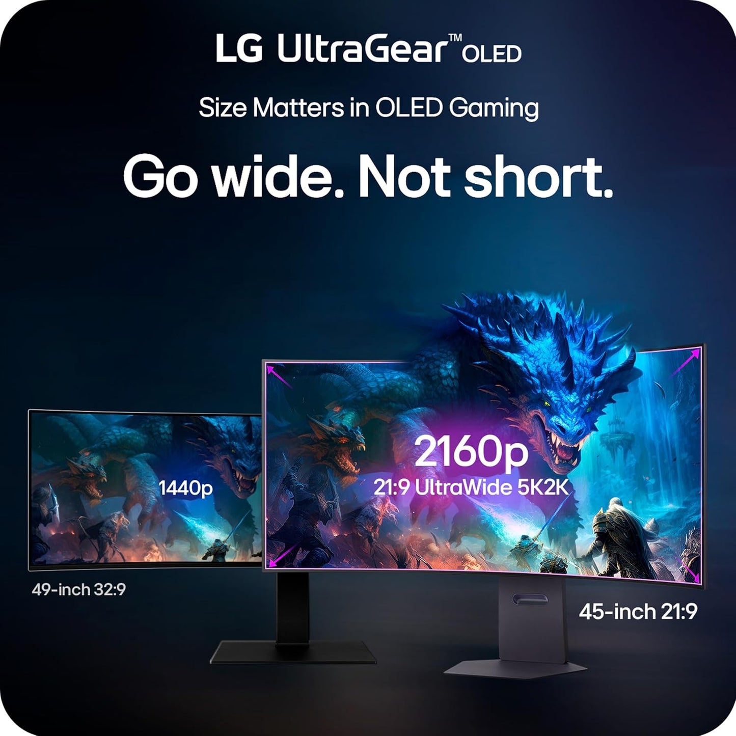 LG UltraGear 45" 5K2K OLED Curved Gaming Monitor, 165Hz