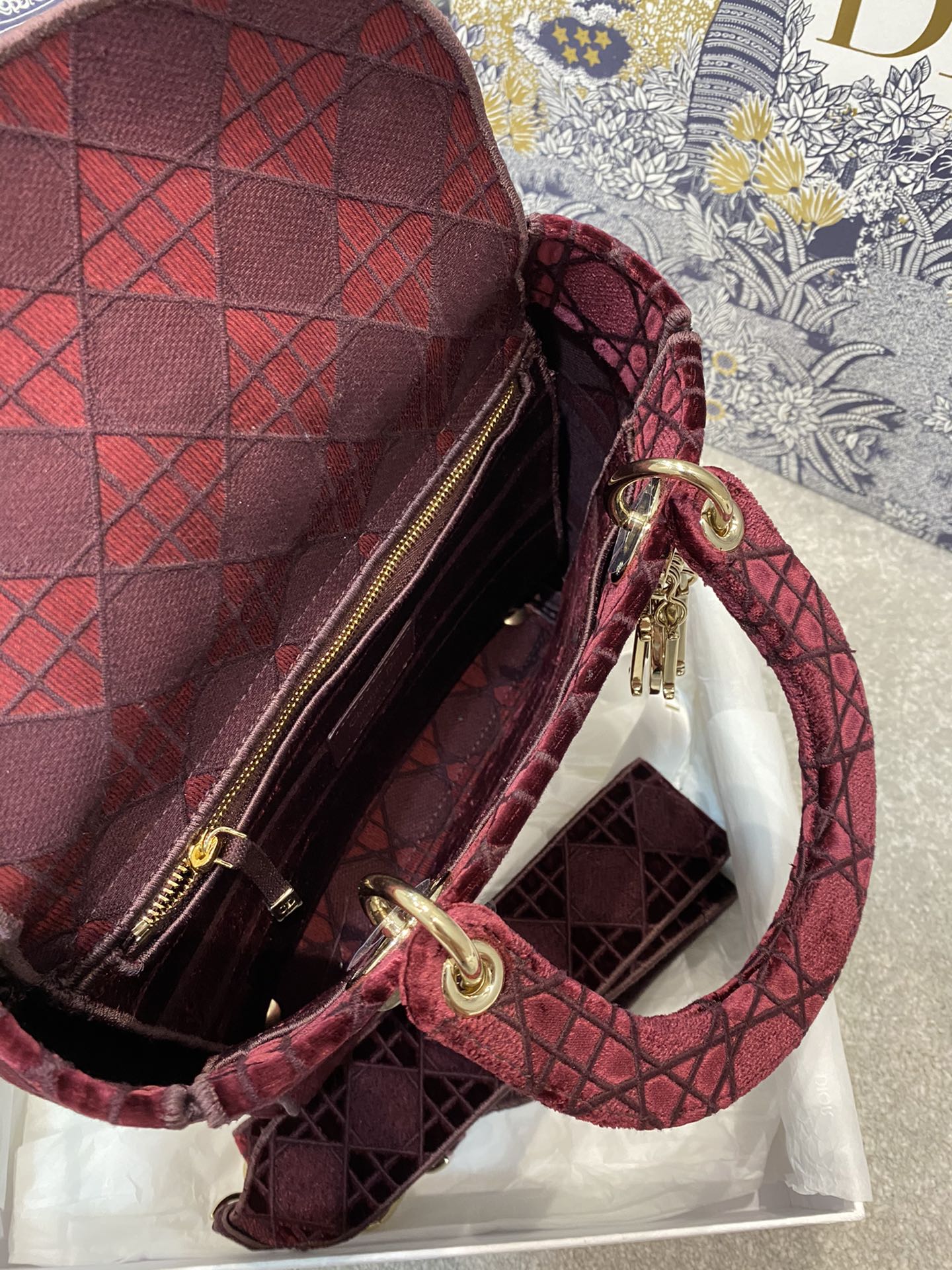 Christian Dior Red Handle Bag 24cm