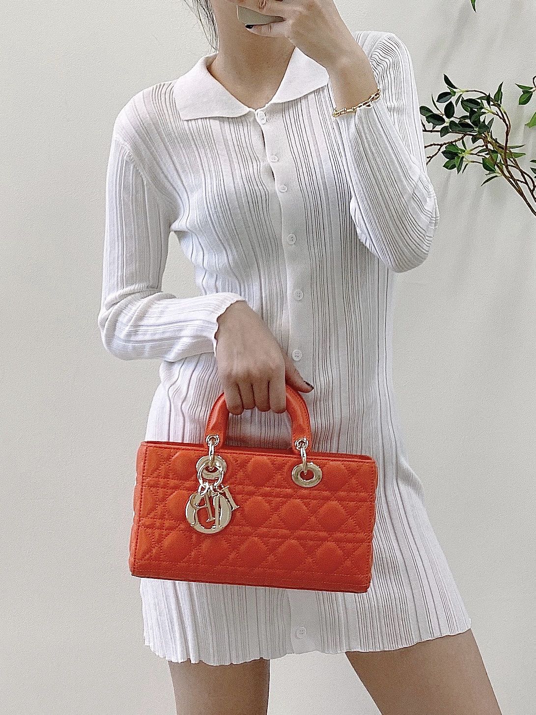Christian Dior Lady D-Joy Bag 26cm Red