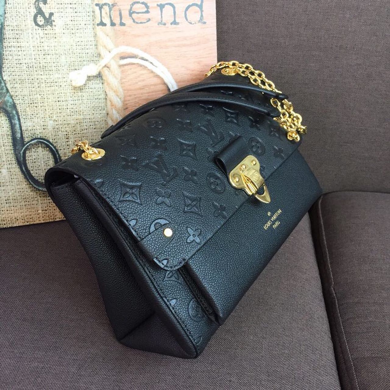 Louis Vuitton Vavin MM Bag 25cm Monogram Empreinte Canvas Spring/Summer Collection M44150 Noir