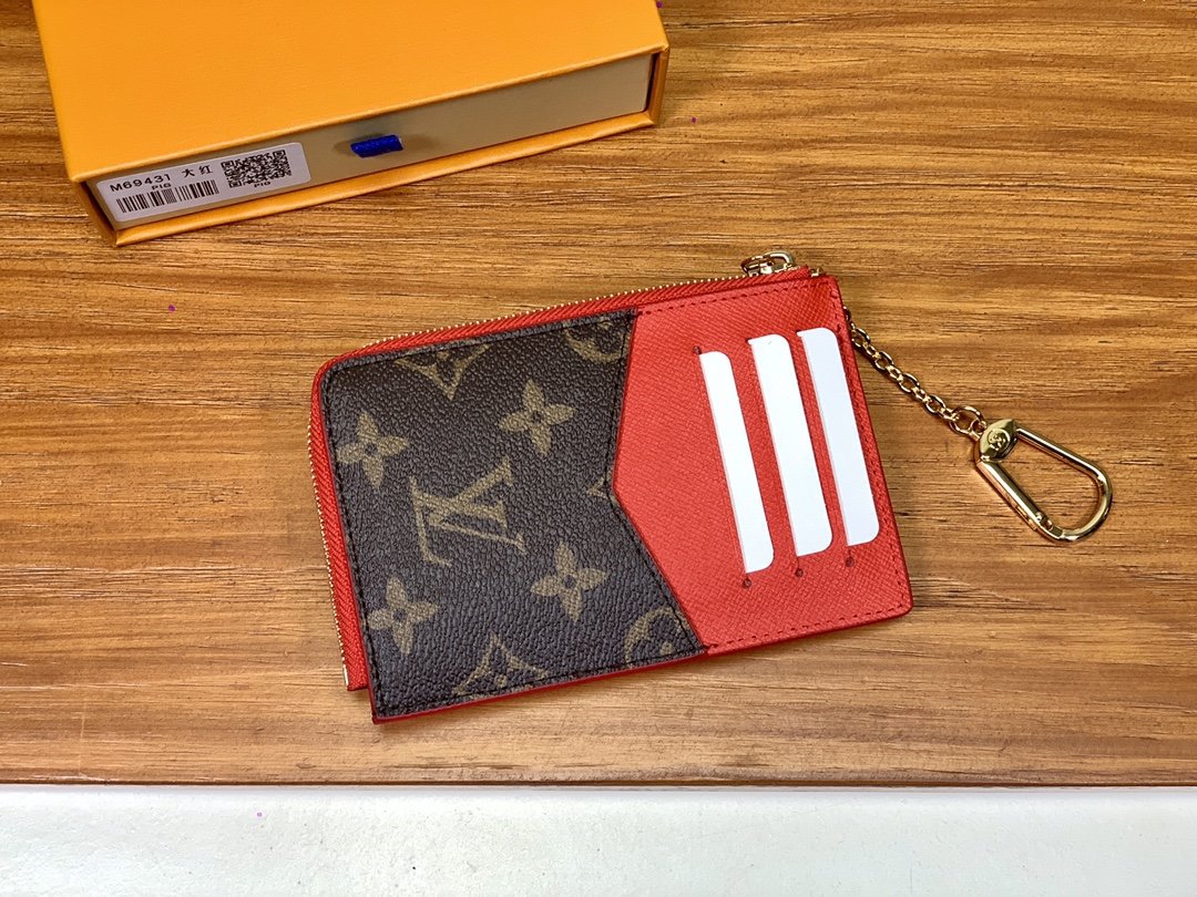 Louis Vuitton Recto Verso Monogram Wallet 13cm Red