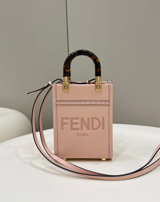 Fendi Mini Sunshine Shopper 18cm Pink