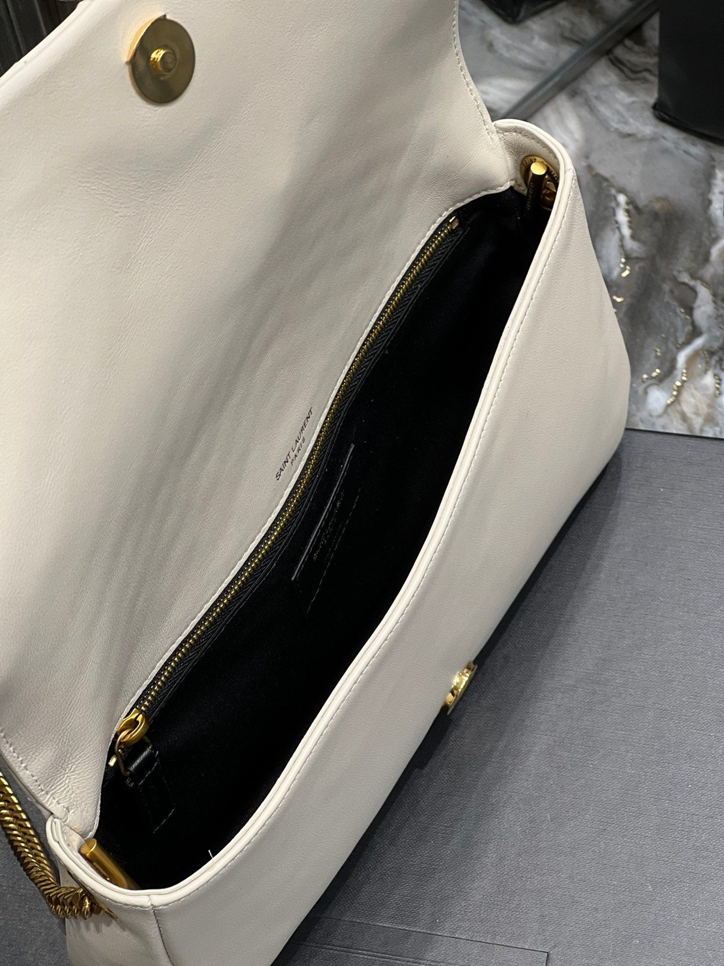 Saint Laurent Kata 99 Chain Bag With Gold Hardware 26cm
