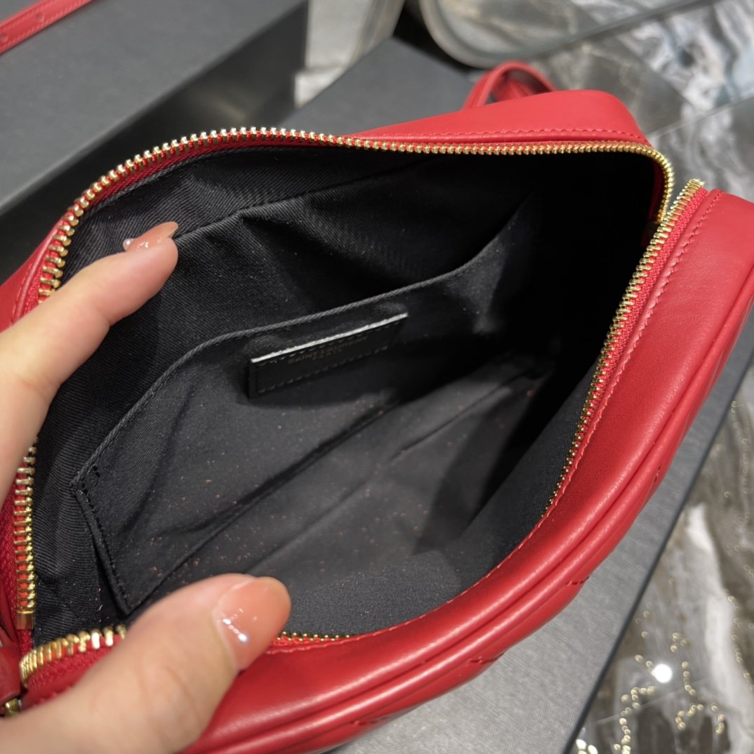 Saint Laurent Lou Camera Bag With Gold Hardware 23cm