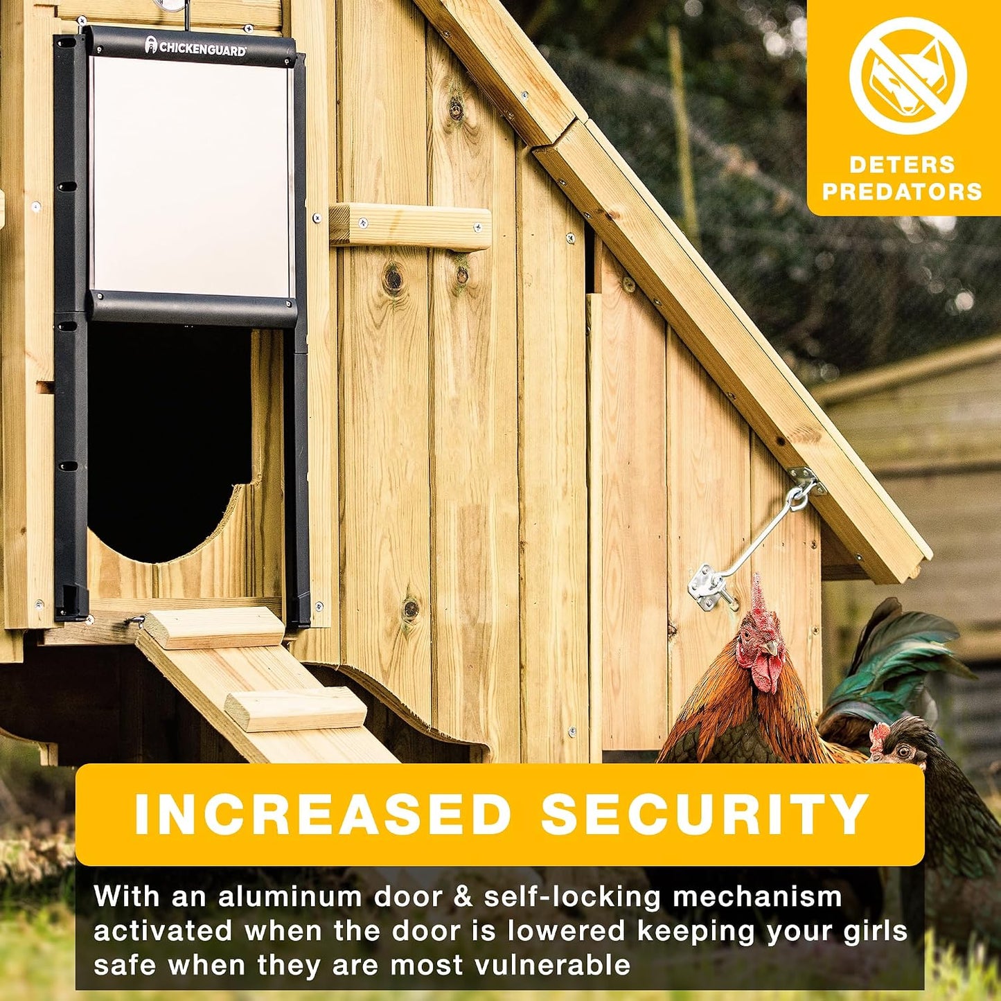 ChickenGuard Self-Locking Predator-Proof Chicken Coop Door