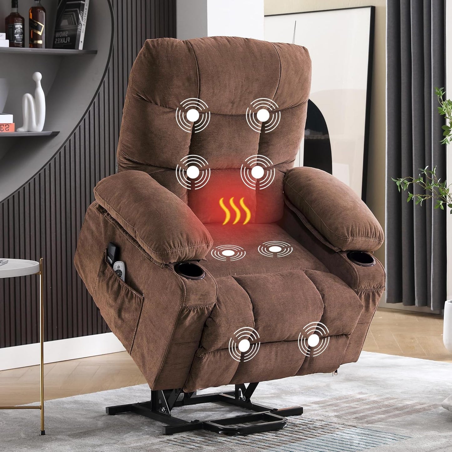 MAHOMICO Power Lift Recliner Chair with Massage & Heat