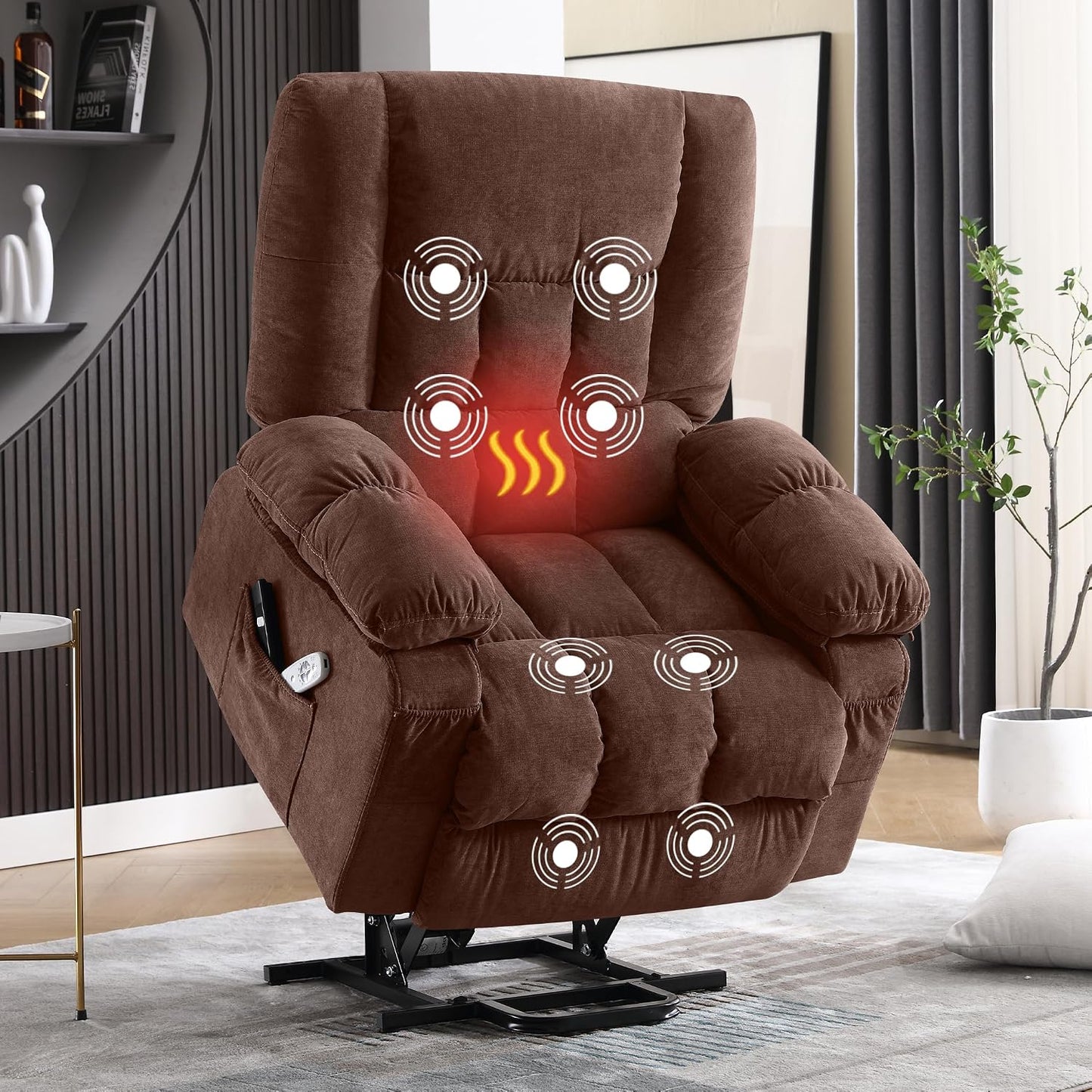 MAHOMICO Power Lift Recliner Chair with Massage & Heat