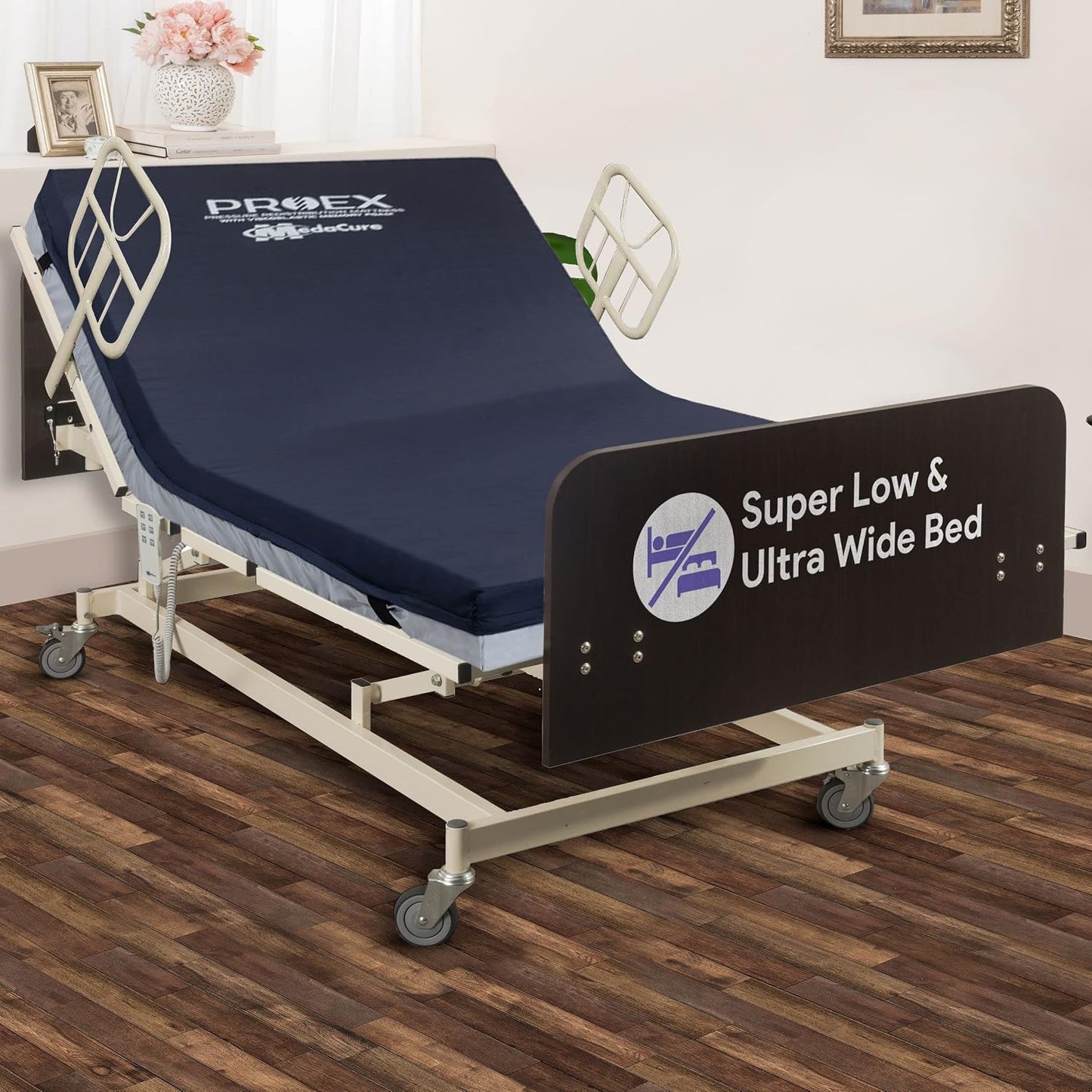 Ultra Wide Full Electric Bariatric Hospital Bed with 48" Mattress