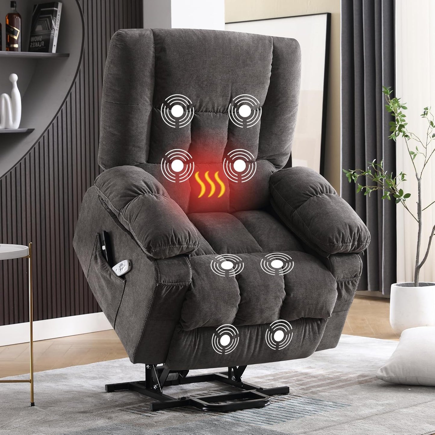 MAHOMICO Power Lift Recliner Chair with Massage & Heat