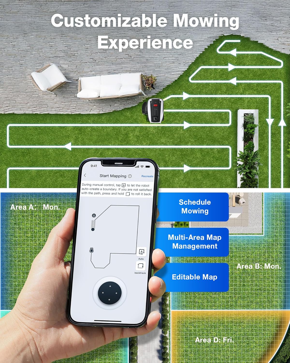ECOVACS GOAT O1000 LiDAR PRO Robot Lawn Mower