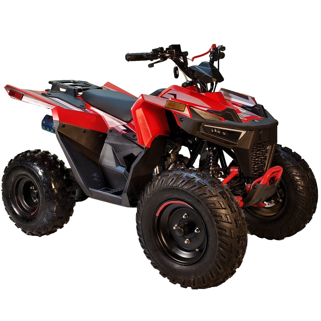 HHH 125cc ATV Quad 125cc ATV with Reverse, LED Lights, Big Wide Tires 4 Wheeler-Black