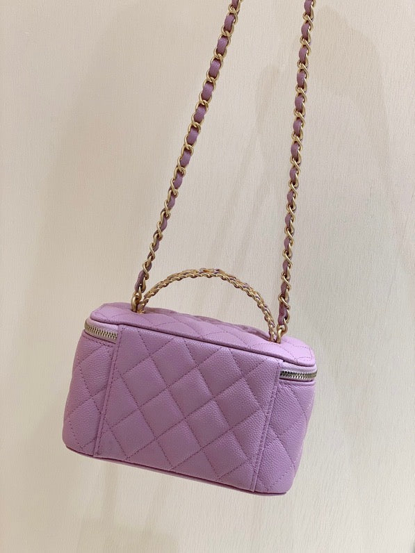 Chanel Small Vanity Bag 17cm Purple