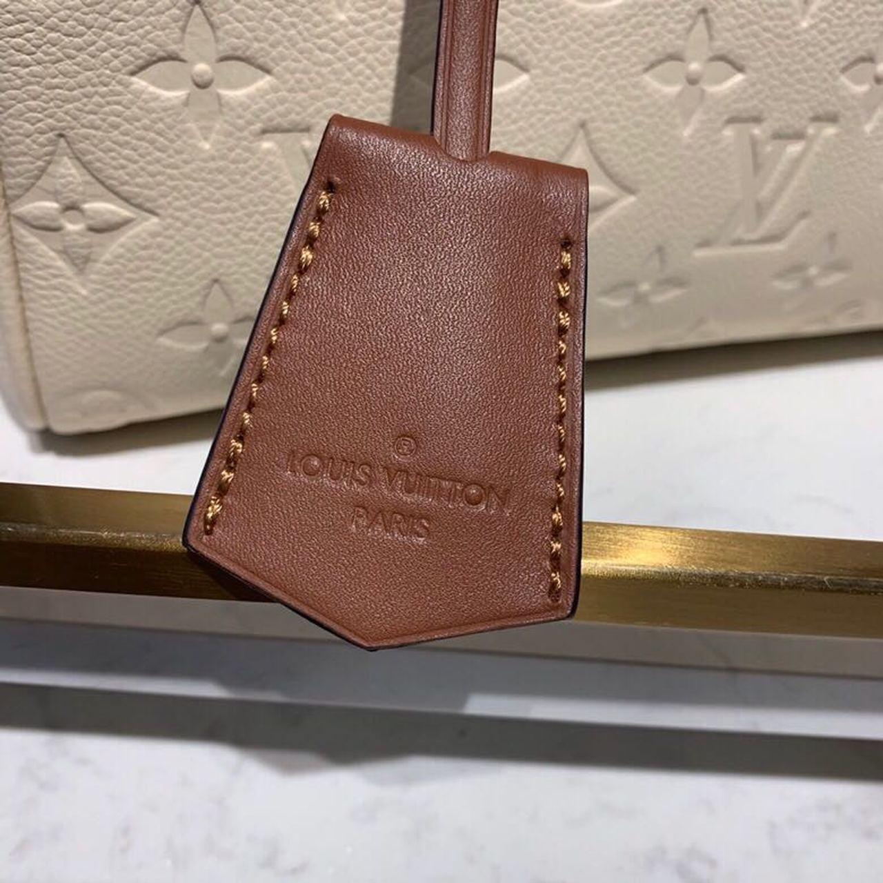 Louis Vuitton Speedy Bandouliere Bag 25cm Monogram Empreinte Leather Spring/Summer Collection M44736, Cr?me Caramel