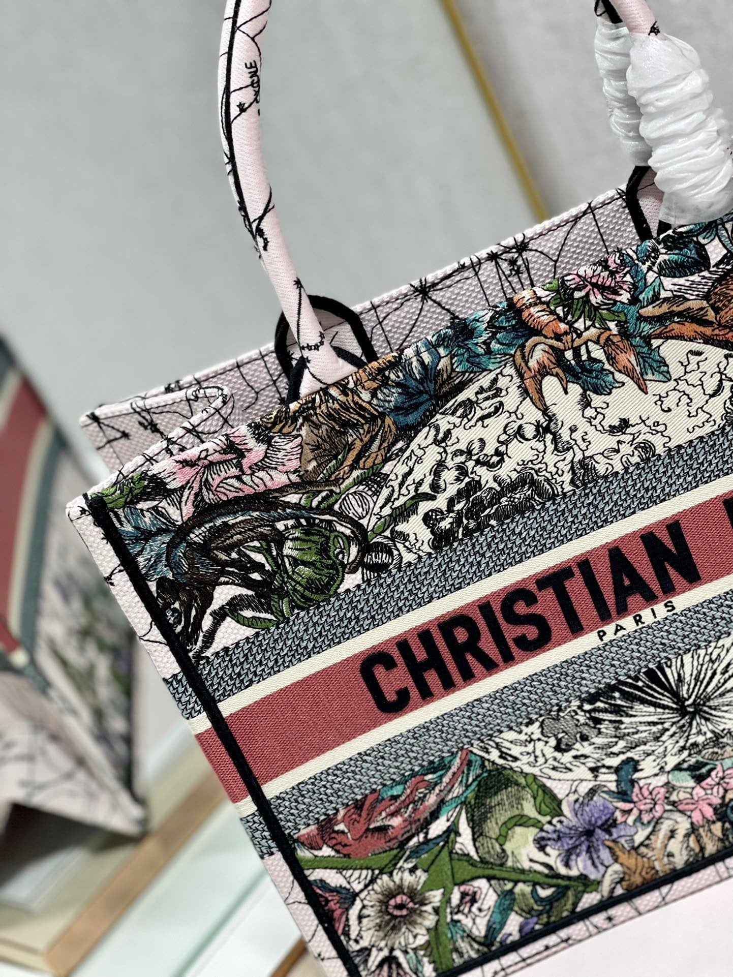 Christina Dior Medium Book Tote Bag 36cm Light Pink