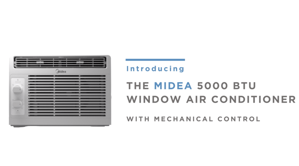 Midea 5,000 BTU Mechanical Window Air Conditioner, Covers up to 150 Sq ft, Easy Installation, MAW05M1WWT, White, New