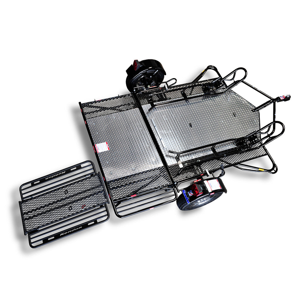 Dual Ride-Up SRL Folding Motorcycle Trailer - Dicounted USED