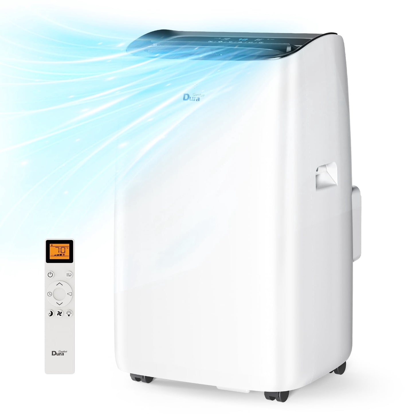 DuraComfort 14000 BTU Portable Air Conditioner, 10500 BTU SACC 3-in-1 AC Unit for 450 Sq.Ft Rooms, White