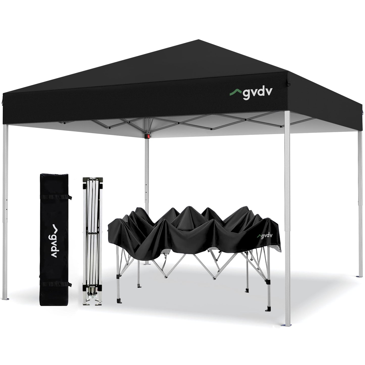 GVDV Outdoor Pop up Canopy 10'x10' Tent Camping Sun Shelter-Series Party Tent (Black)