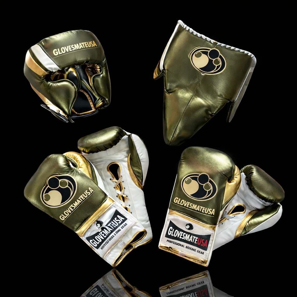 Glovesmate USA Boxing Set | Green/White/Gold