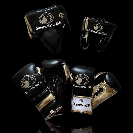 Glovesmateusa Boxing Set | Black/Gold
