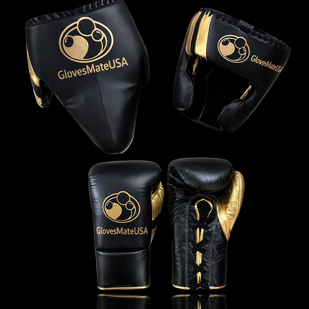 Glovesmateusa Boxing Set | Black/Gold 1