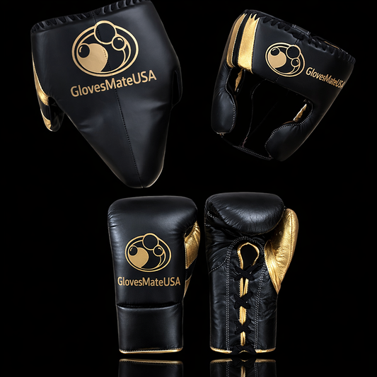 Glovesmateusa Boxing Set | Black/Gold 1