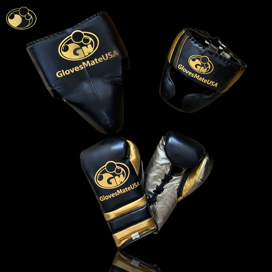 Glovesmateusa Boxing Set | Black/Grey/Gold