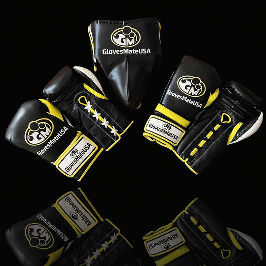 Glovesmateusa Boxing Set | Black/Yellow/White