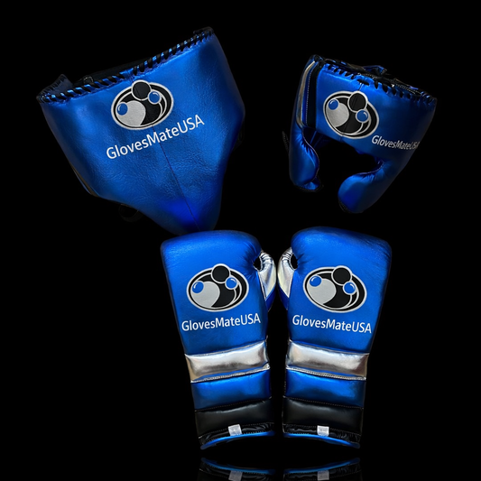 Glovesmateusa Boxing Set | Blue/Black/Silver