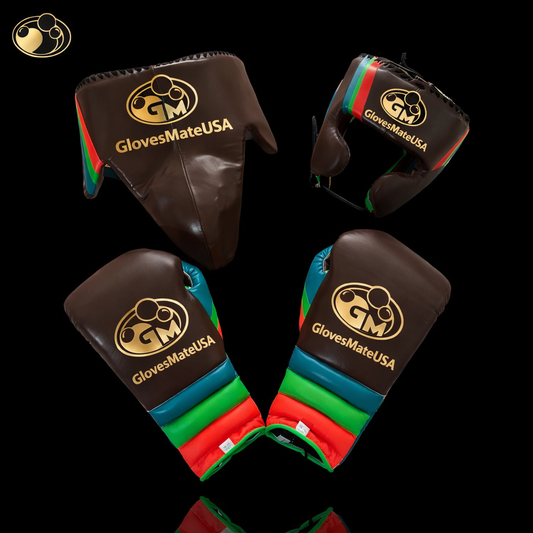 Glovesmateusa Boxing Set | Brown/Blue/Green/Orange