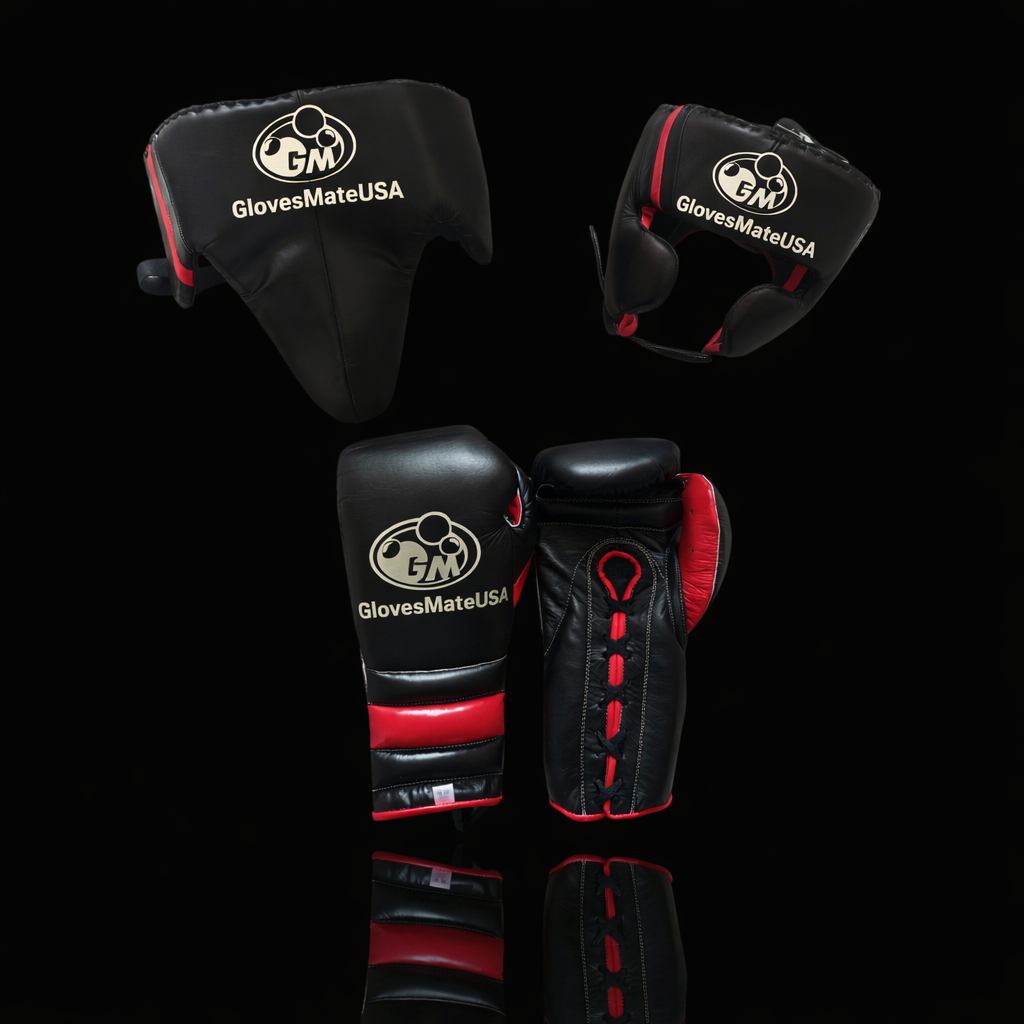 Glovesmateusa Boxing Set | Brown/Red