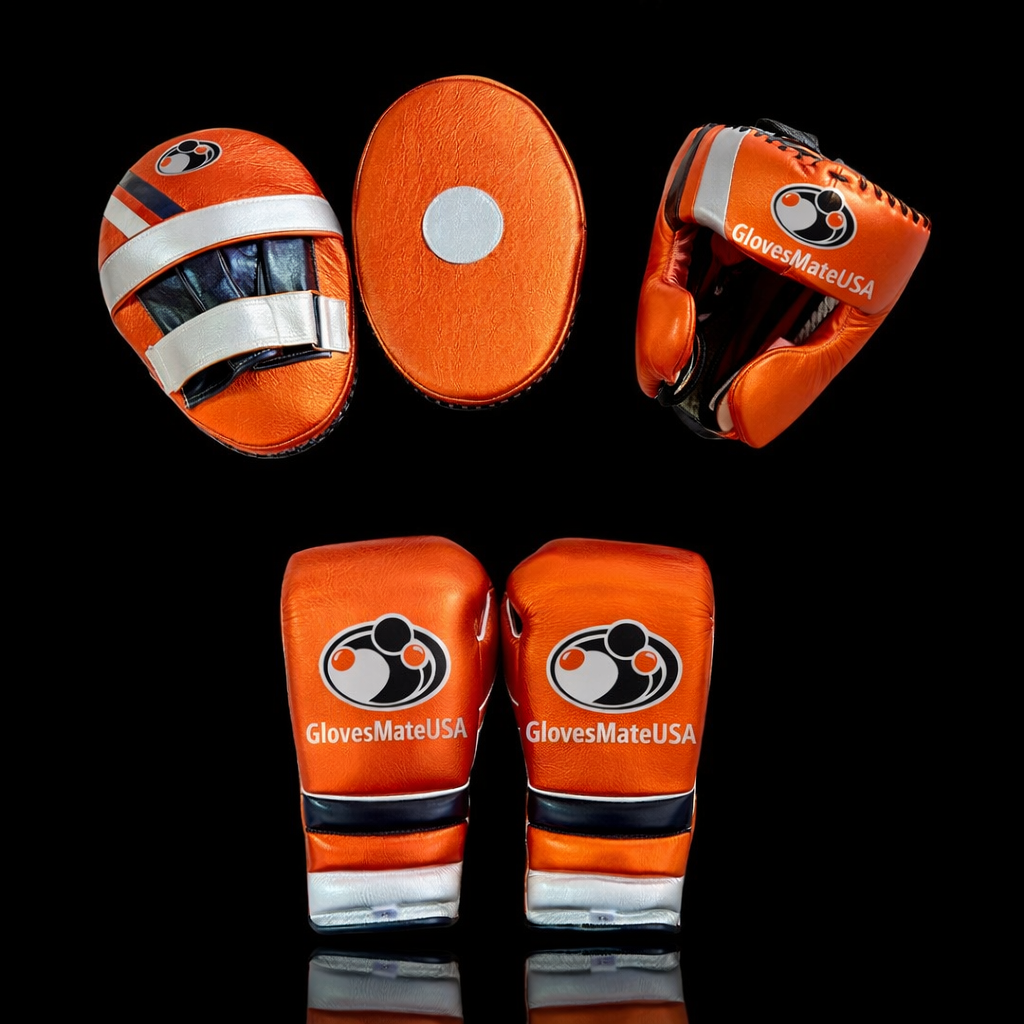 Glovesmateusa Boxing Set | Orange/Silver/Grey
