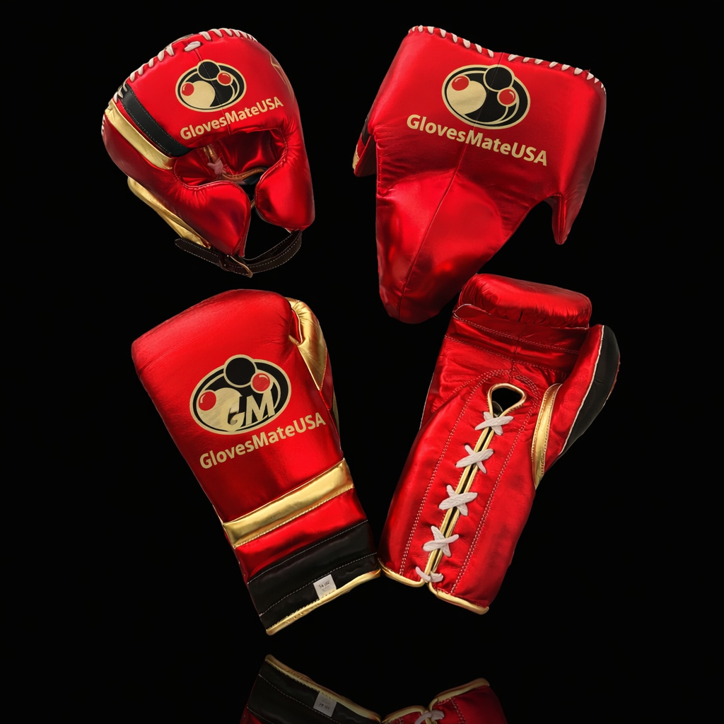 Glovesmateusa Boxing Set | Red/Black/Gold
