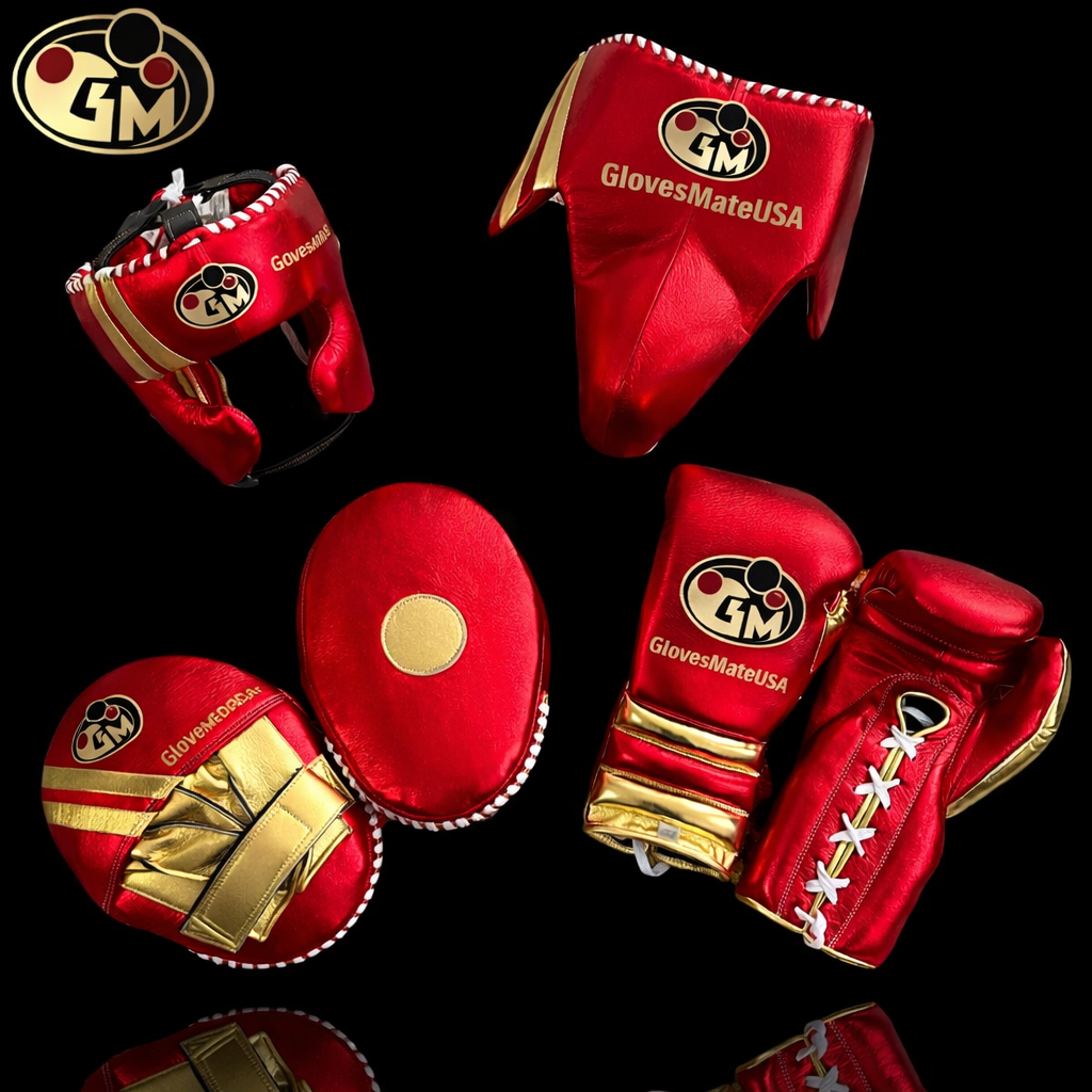 Glovesmateusa Boxing Set | Red/Gold