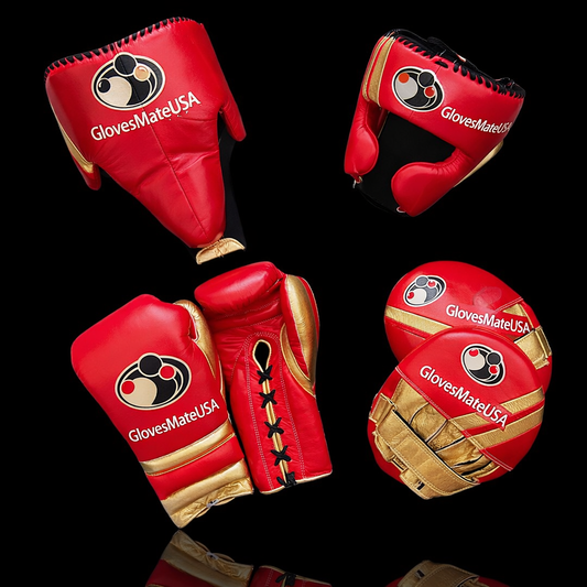 Glovesmateusa Boxing Set | Red/Gold 1