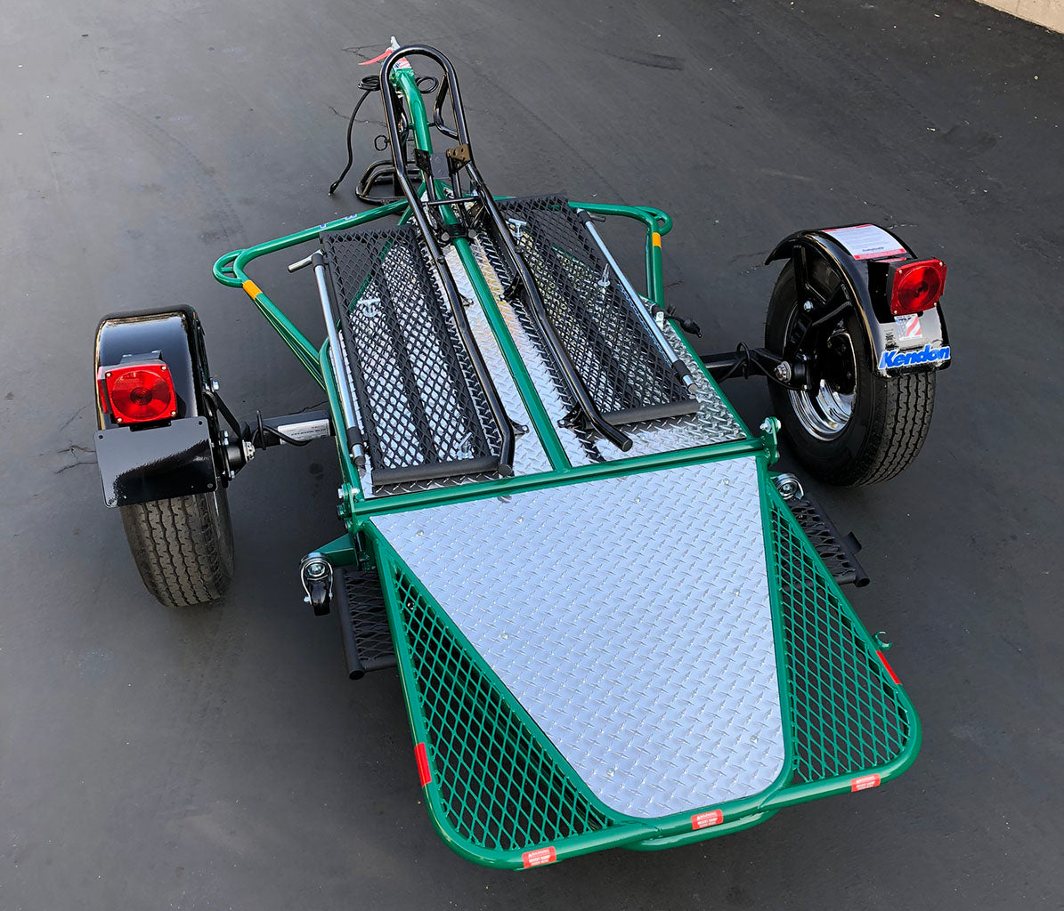 Single Ride-Up SRL Stand-Up Motorcycle Trailer