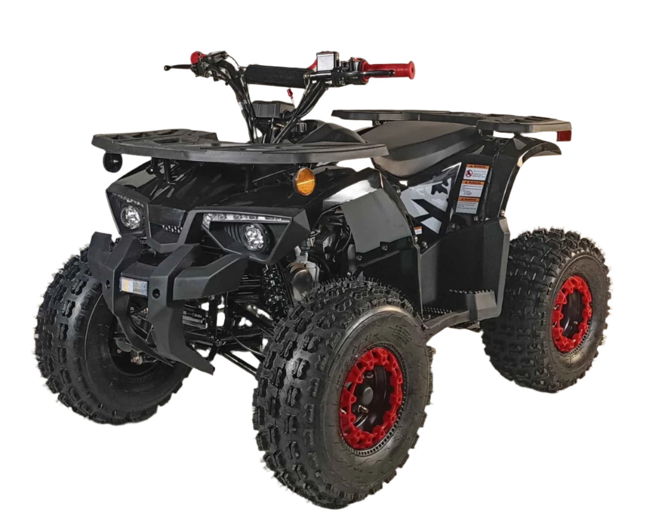 HHH 125cc ATV Quad 125cc ATV with Reverse, LED Lights, Big Wide Tires with Matching Rims 4 Wheeler-Red