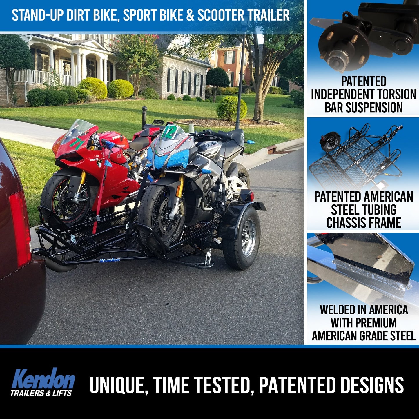 Stand-Up  Dirt Bike Trailer, Sport Bike & Scooter Trailer - USED