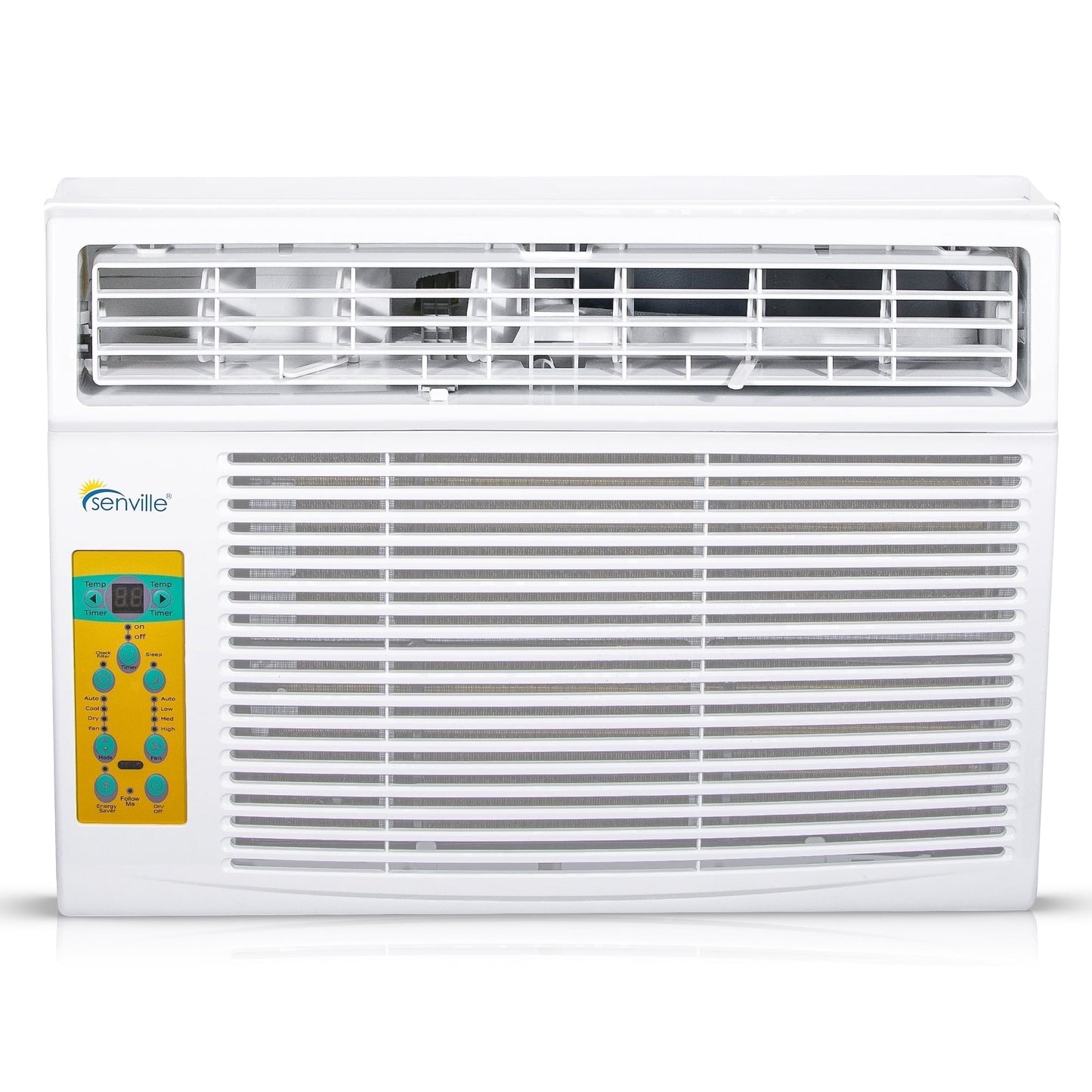 Senville 6000 BTU Window Air Conditioner, Cooling for Rooms up to 250 sq ft, Washable Filter, Easy to Use