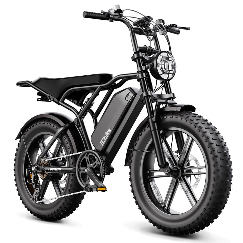TST Electric Bike for Adults, 750W Peak 1500W Motor, 20"x4" Fat Tire, E Mountain Bike, 48V/15AH UL2849