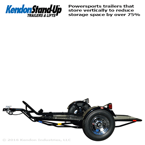 Single Ride-Up SRL Stand-Up Motorcycle Trailer