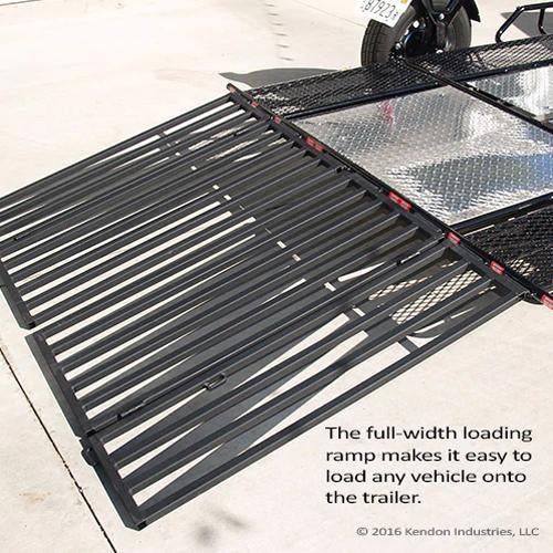 Stand-Up Motorcycle Trailer – Ride-Up, Single Rail