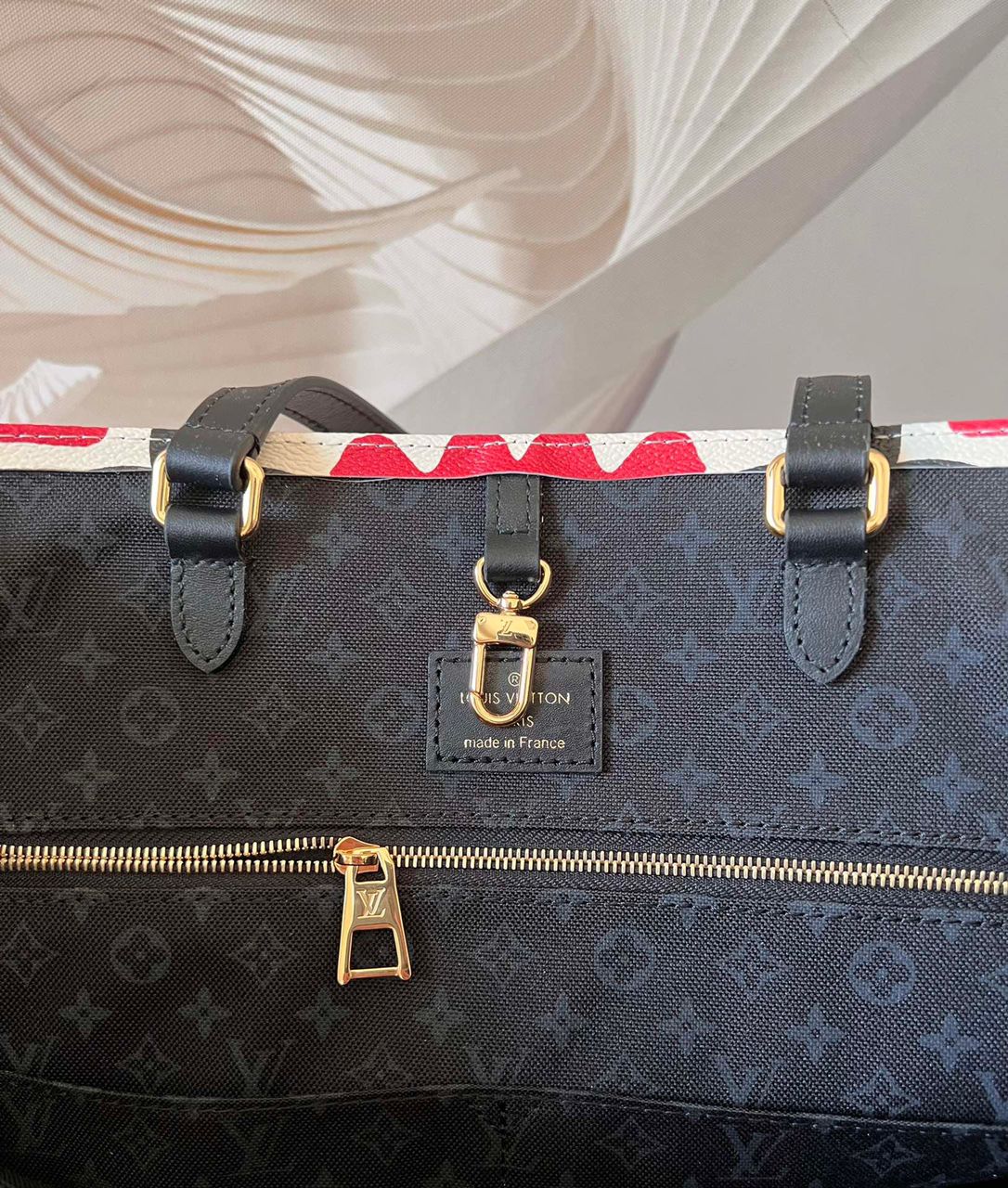 Louis Vuitton On The Go GM Tote Bag 16 Inches Red